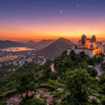 Sunset at Udaipur’s Monsoon Palace: From One Hill to Another